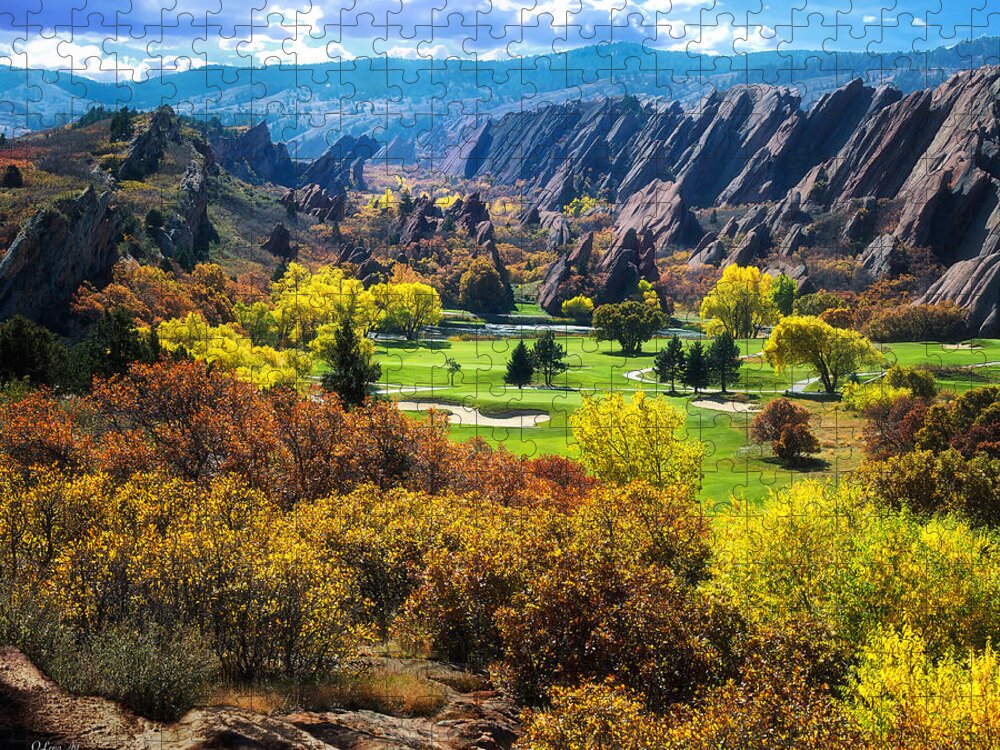 Arrowhead Jigsaw Puzzle featuring the photograph The Arrowhead Golf Club in Roxborough Park, Colorado by O Lena