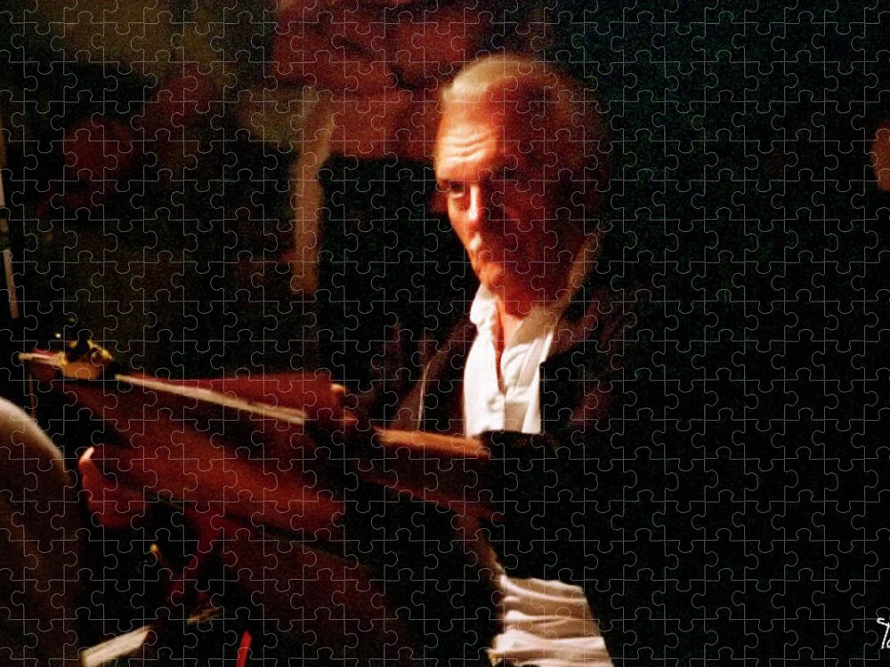 Artist Jigsaw Puzzle featuring the photograph Artist in Piazza by Peggy Dietz