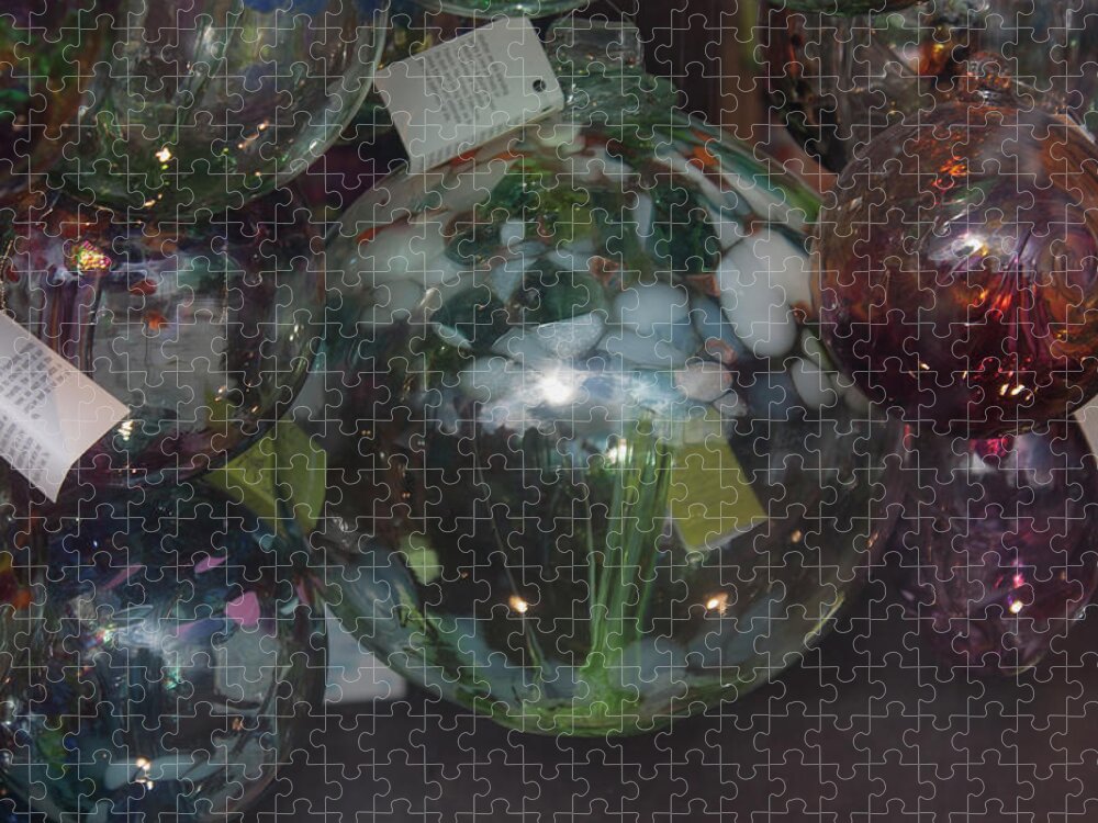 Photograph Jigsaw Puzzle featuring the photograph Assorted Witching Balls by Suzanne Gaff