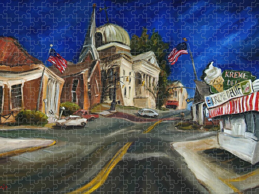 Athens Al Jigsaw Puzzle featuring the painting Athens AL by Carole Foret