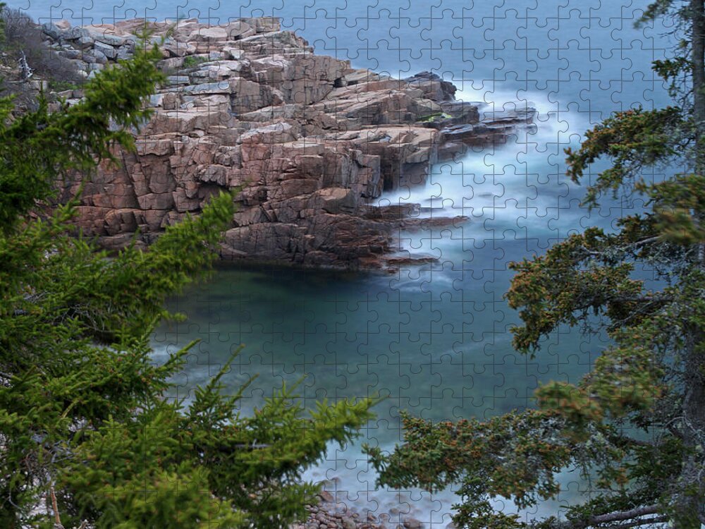 Monument Cove Jigsaw Puzzle featuring the photograph Atop of Maine Acadia National Park Monument Cove by Juergen Roth