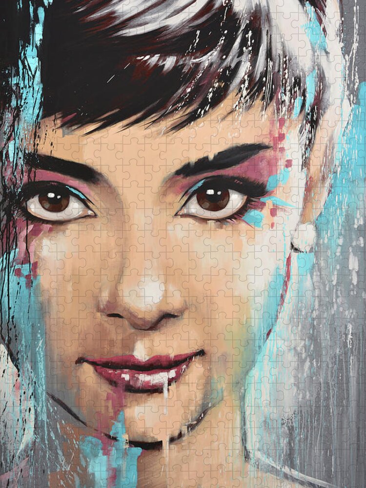Audrey Jigsaw Puzzle featuring the painting Audrey by Glenn Pollard
