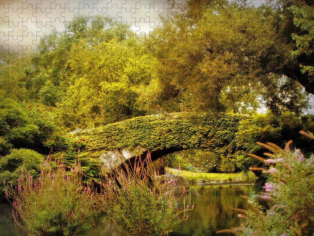 Nature Jigsaw Puzzle featuring the photograph August at Gapstow Bridge by Jessica Jenney