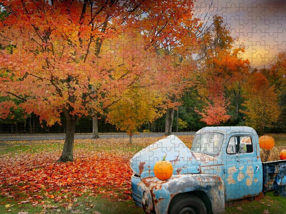 Autumn Delivery Jigsaw Puzzle featuring the photograph Autumn Delivery by Diana Angstadt