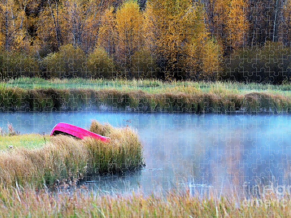 Autumn Colors Landscape Jigsaw Puzzle featuring the photograph Autumn Dry Dock by Jim Garrison