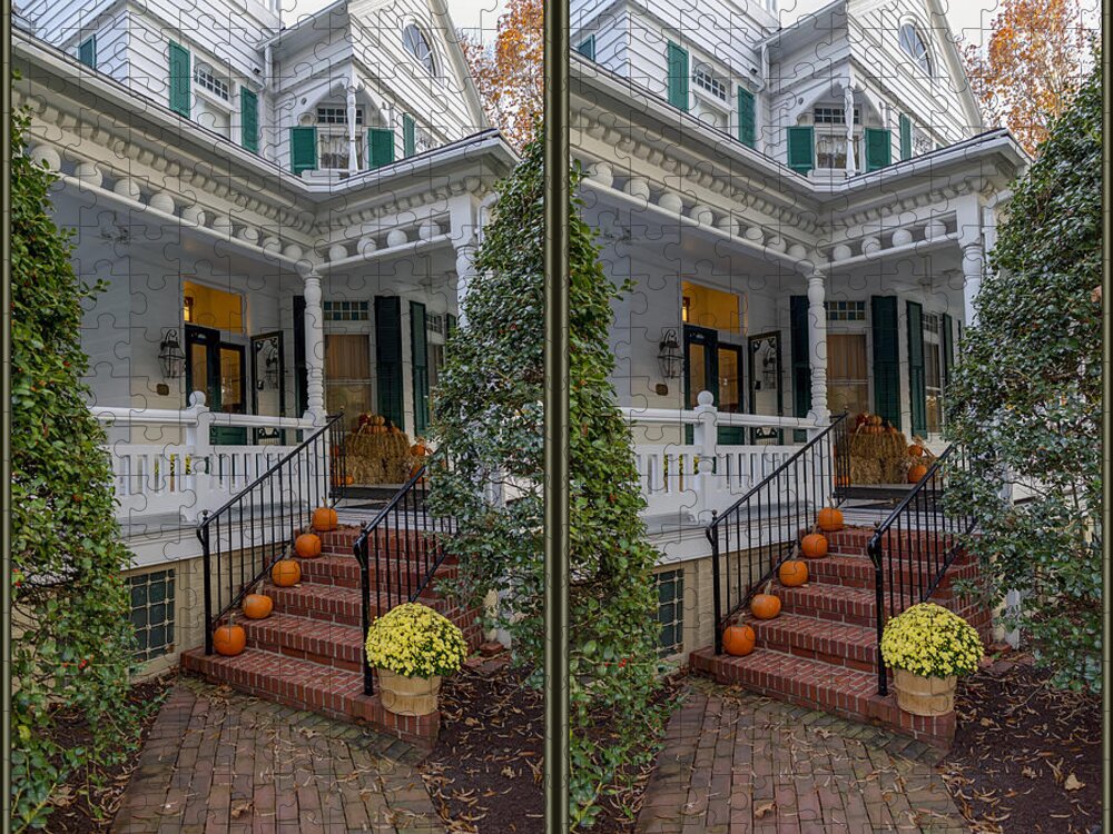 3d Jigsaw Puzzle featuring the photograph Autumn Entrance Decor by Brian Wallace