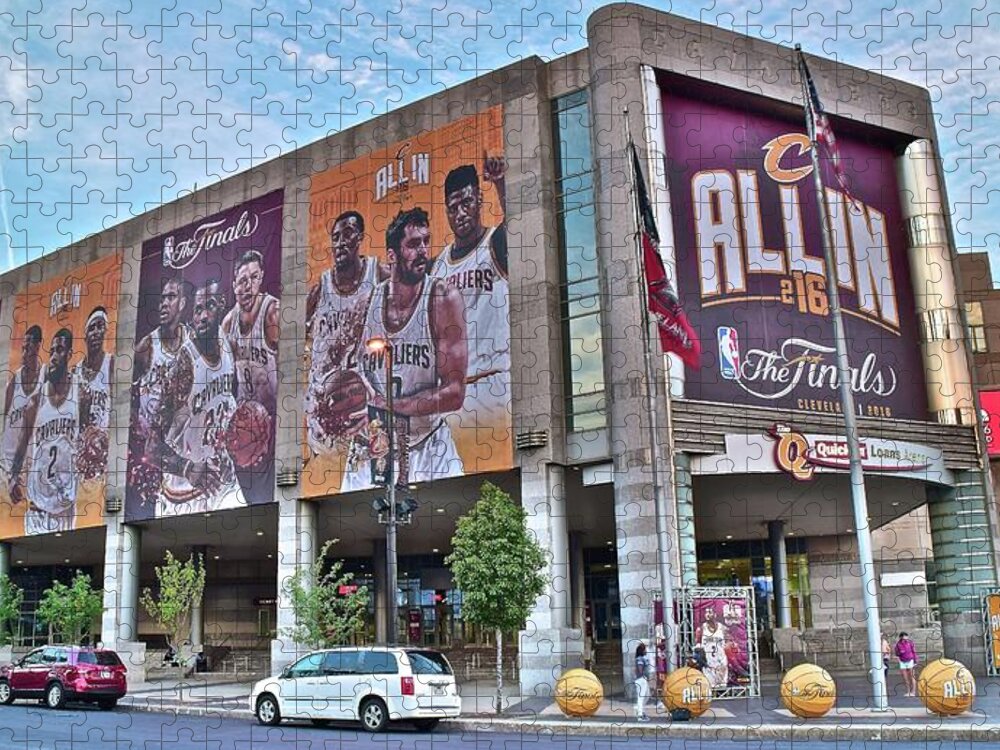 Cleveland Jigsaw Puzzle featuring the photograph Home Team Champions by Frozen in Time Fine Art Photography