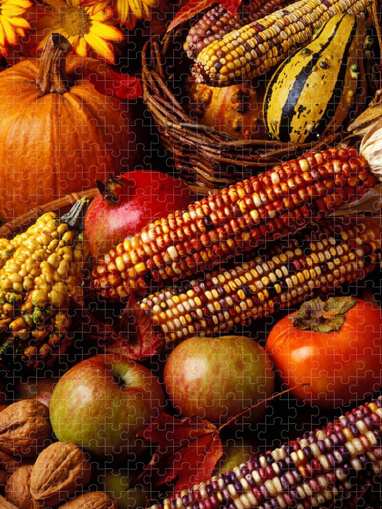 Autumn Jigsaw Puzzle featuring the photograph Autumn harvest by Garry Gay