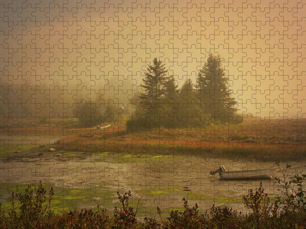Boat Jigsaw Puzzle featuring the photograph Autumn in New England by Kevin Schwalbe