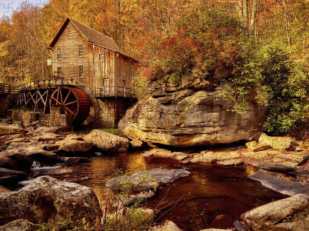 Grist Mill Jigsaw Puzzle featuring the photograph Autumn Mill by Mountain Dreams