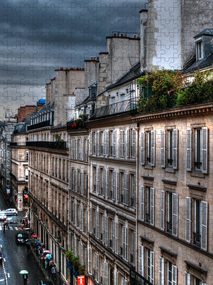 Europe Jigsaw Puzzle featuring the photograph Autumn Rain Paris France by Tom Prendergast