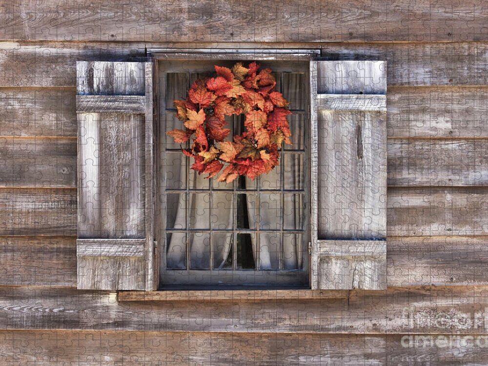 Window Jigsaw Puzzle featuring the photograph Autumn Window by Jayne Carney