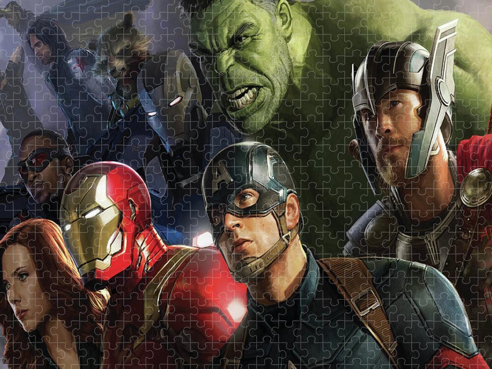 Avengers Infinity War B Jigsaw Puzzle by Movie Poster Prints - Pixels