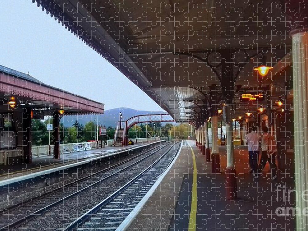 Aviemore Jigsaw Puzzle featuring the photograph Aviemore Station by Joan-Violet Stretch