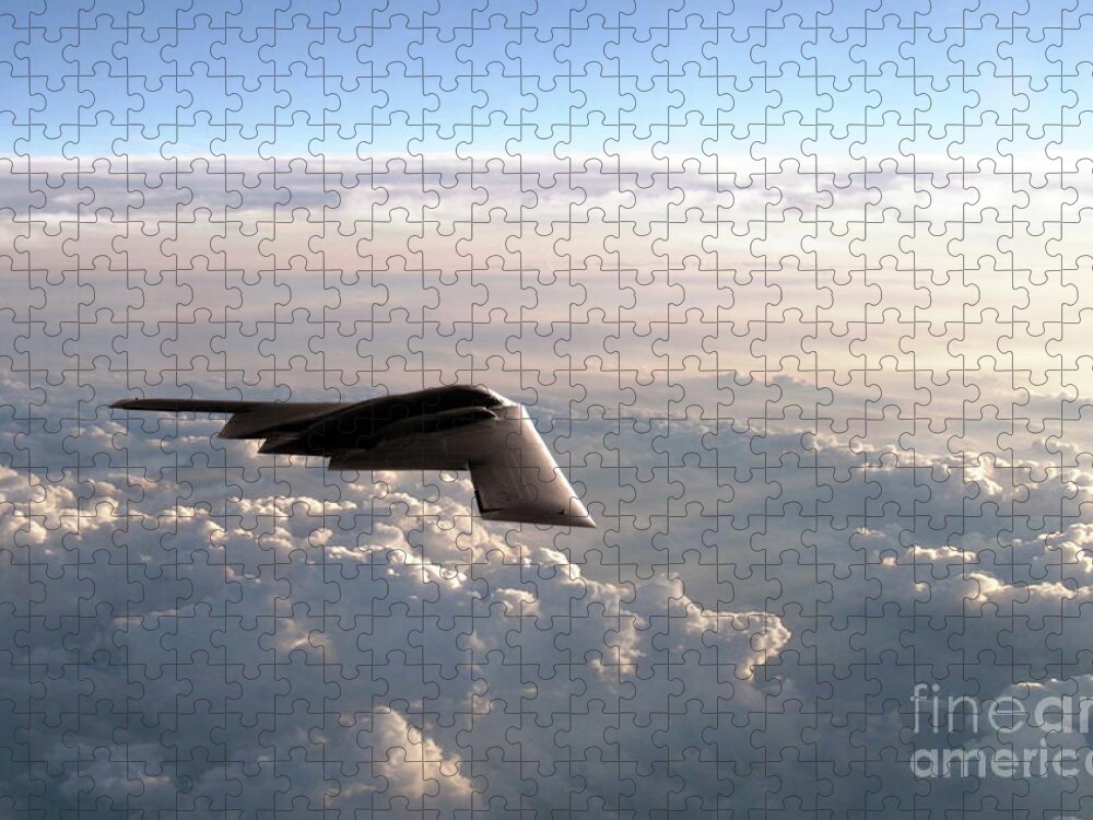 B2 Jigsaw Puzzle featuring the digital art B-2 Spirit by Airpower Art