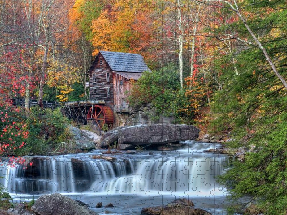 Wall Art Jigsaw Puzzle featuring the photograph Babcock Grist Mill II by Harriet Feagin