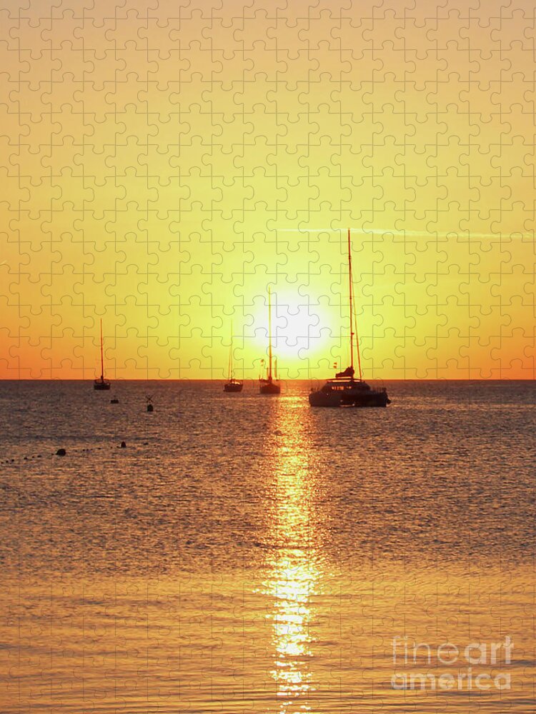 Vertical Jigsaw Puzzle featuring the photograph Bahia Sunset by Eddie Barron