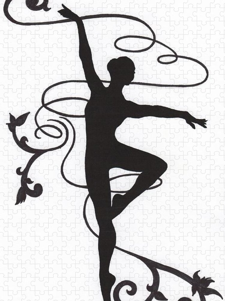Dance Jigsaw Puzzle featuring the drawing Balance II by Emily Page