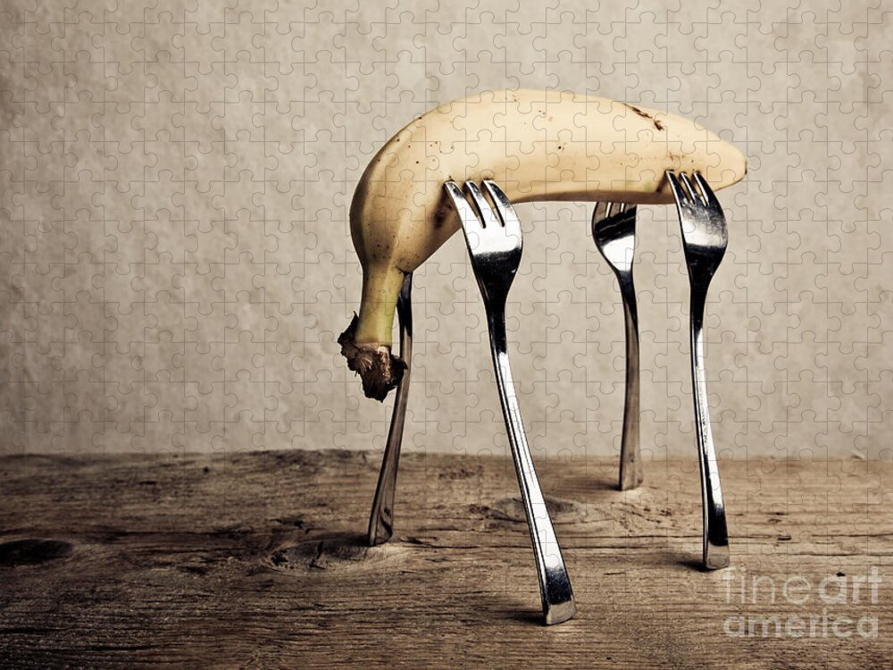 Banana Jigsaw Puzzle featuring the photograph Banana by Nailia Schwarz