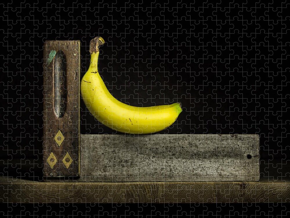 Banana Jigsaw Puzzle featuring the photograph Bananas ain't square by Nigel R Bell