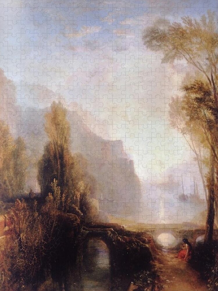 Turner Jigsaw Puzzle featuring the painting Banks Of The Loire by Pam Neilands