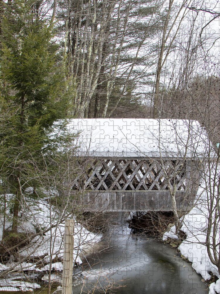 Nh Jigsaw Puzzle featuring the photograph Bare-Walker Covered Bridge by Betty Pauwels 
