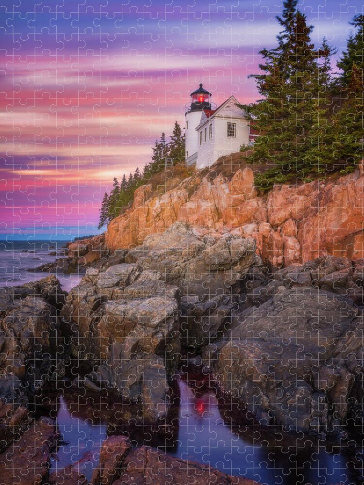 Maine Jigsaw Puzzle featuring the photograph Bass Harbor Sunrise by Darren White