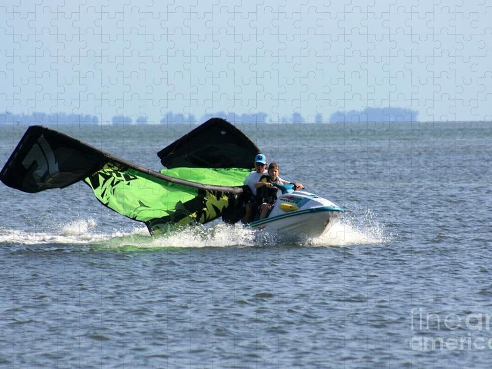 Kite Jigsaw Puzzle featuring the photograph Bat Boat by Robert Wilder Jr