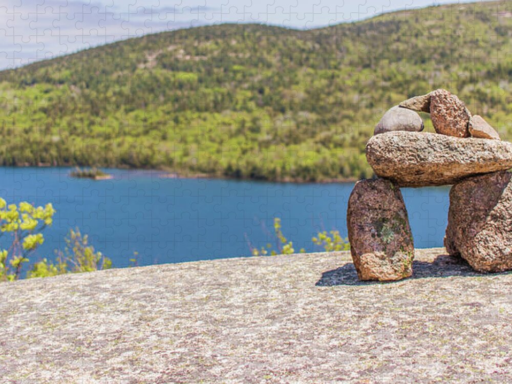 Maine Jigsaw Puzzle featuring the photograph Bates Cairn by Holly Ross