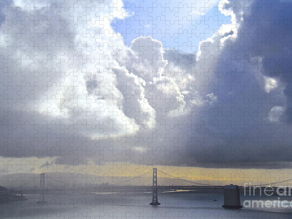 San Francisco Jigsaw Puzzle featuring the photograph Bay Bridge Glow by Suzanne Oesterling