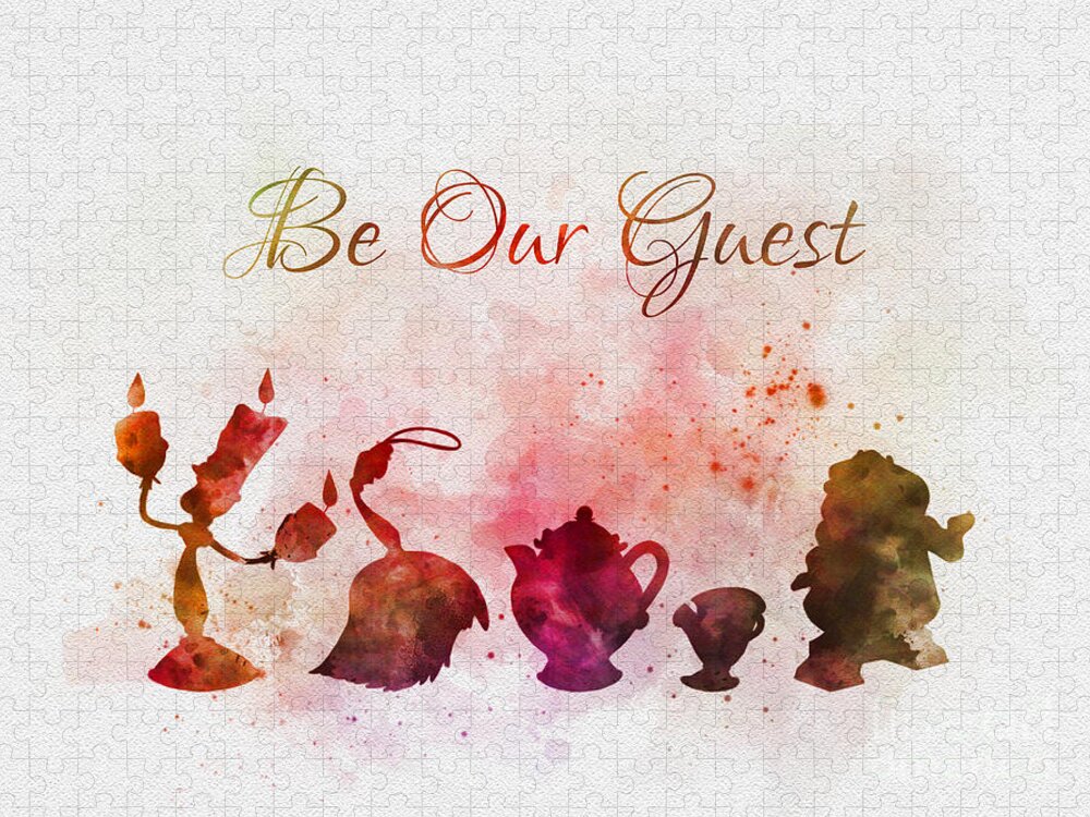 Be Our Guest Jigsaw Puzzle featuring the mixed media Be Our Guest #1 by My Inspiration