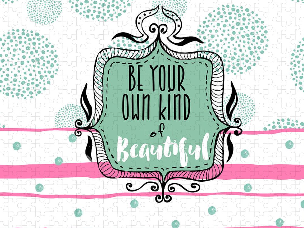Polka Dots Jigsaw Puzzle featuring the painting Be Your Own Kind of Beautiful by Mindy Sommers
