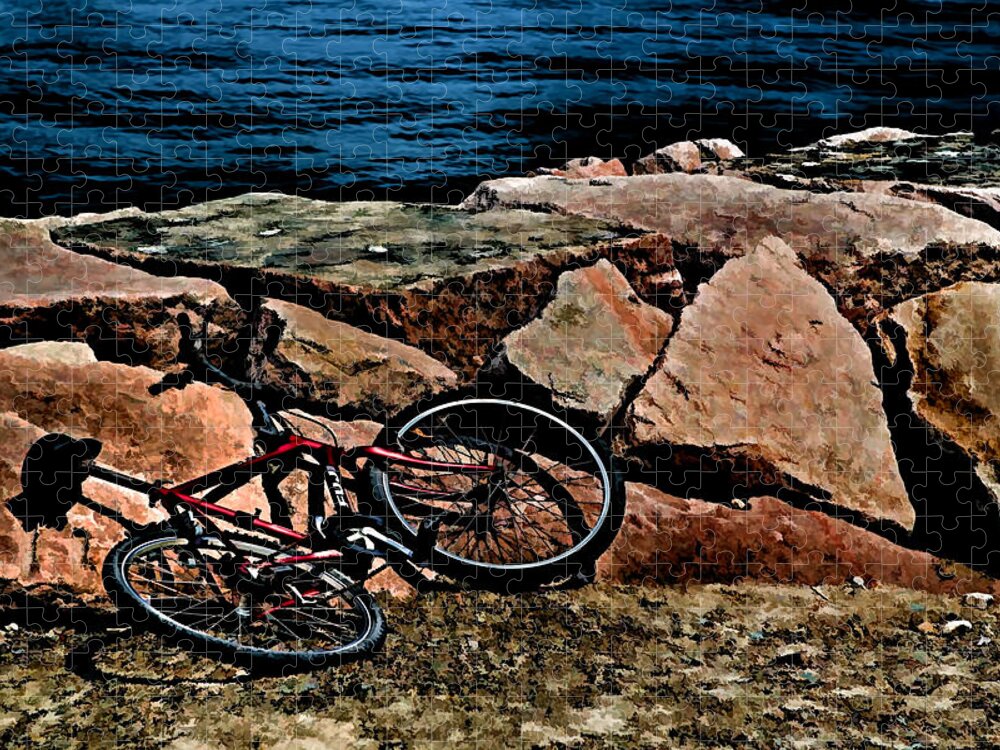 Maine Jigsaw Puzzle featuring the photograph Beach Bike by Tom Prendergast