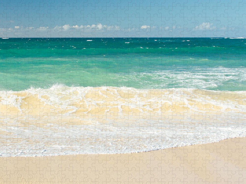Beach Jigsaw Puzzle featuring the photograph Beach Blue by Sharon Mau