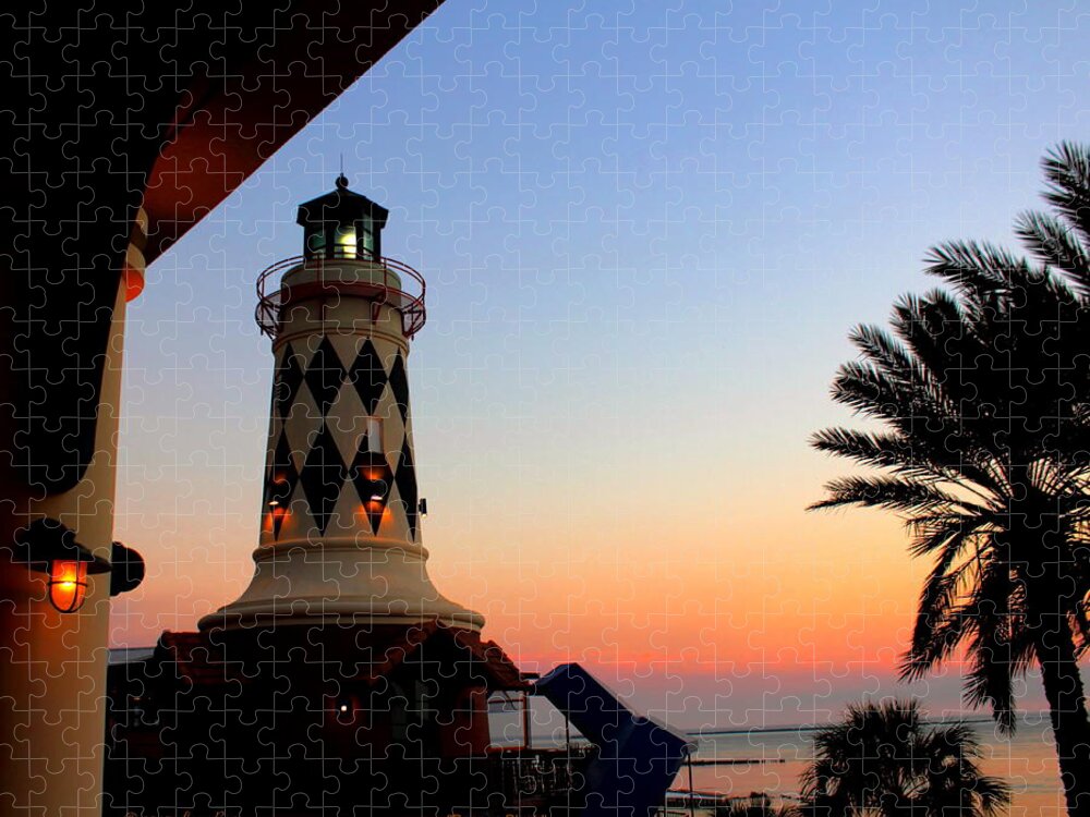 Destin Jigsaw Puzzle featuring the photograph Beacon Blush by Larry Beat