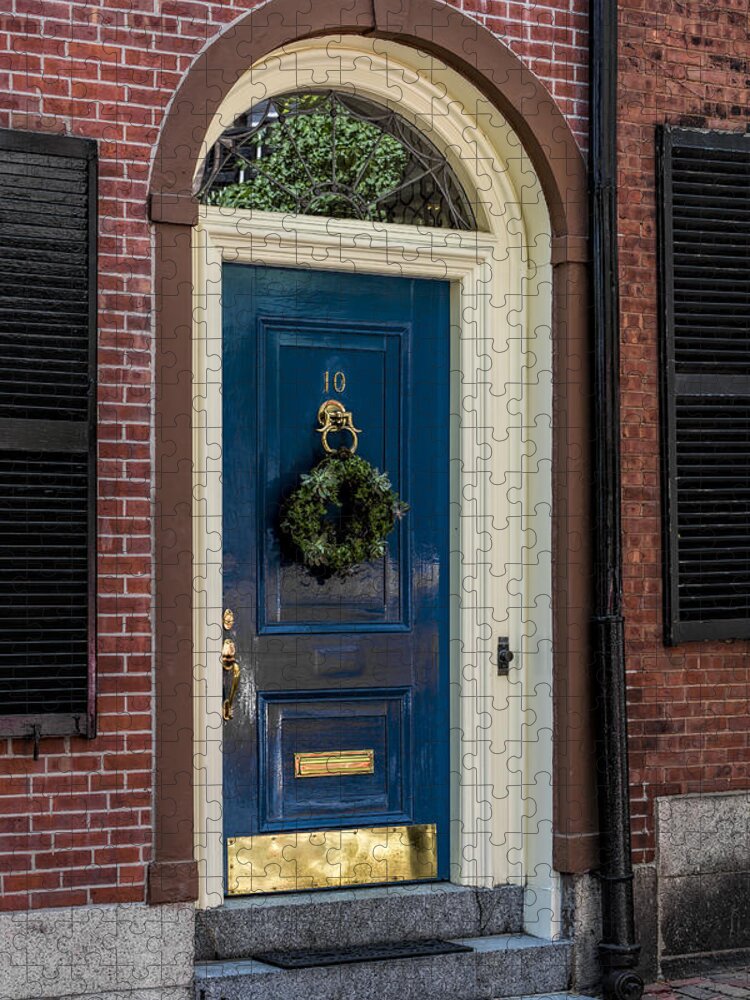 Acorn Street Jigsaw Puzzle featuring the photograph Beacon Hill Door by Susan Candelario