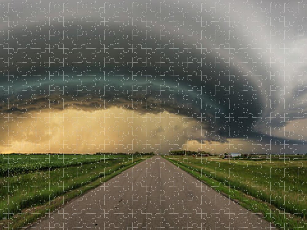 Thunderstorm Jigsaw Puzzle featuring the photograph Beast by Aaron J Groen