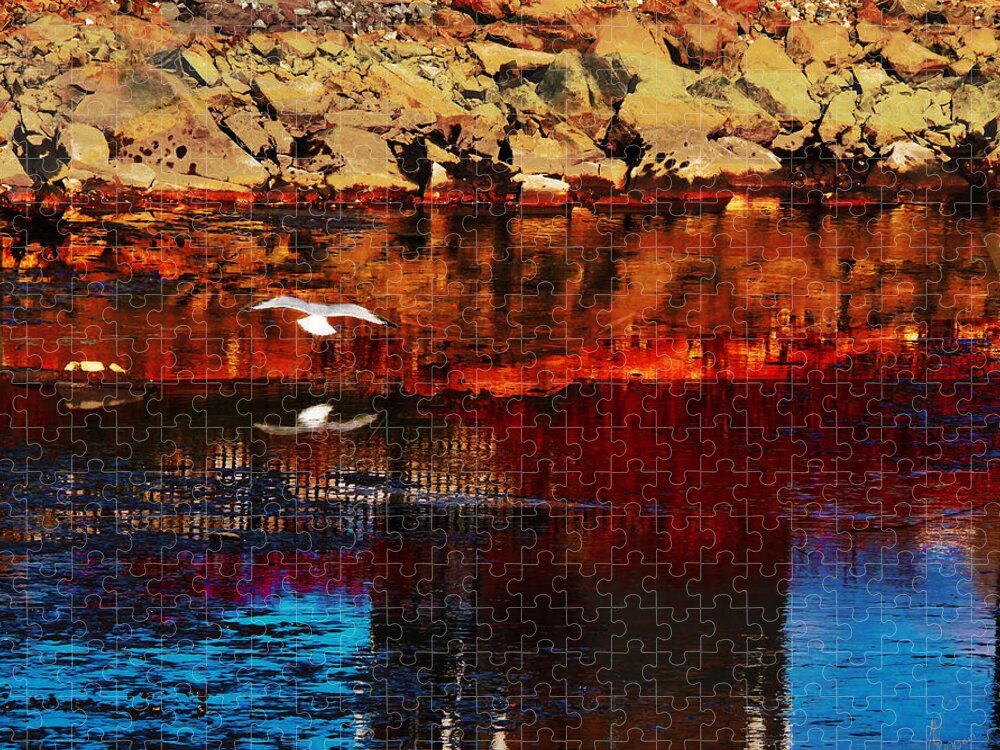 Gull Jigsaw Puzzle featuring the photograph Beautiful by Leon deVose