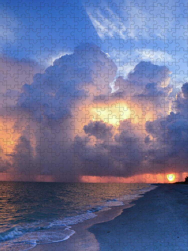 Sunset Jigsaw Puzzle featuring the photograph Beauty in the Darkest Skies II by Melanie Moraga