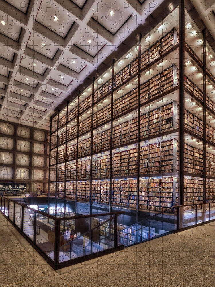 Yale University Library Jigsaw Puzzle featuring the photograph Beinecke Rare Book and Manuscript Library by Susan Candelario