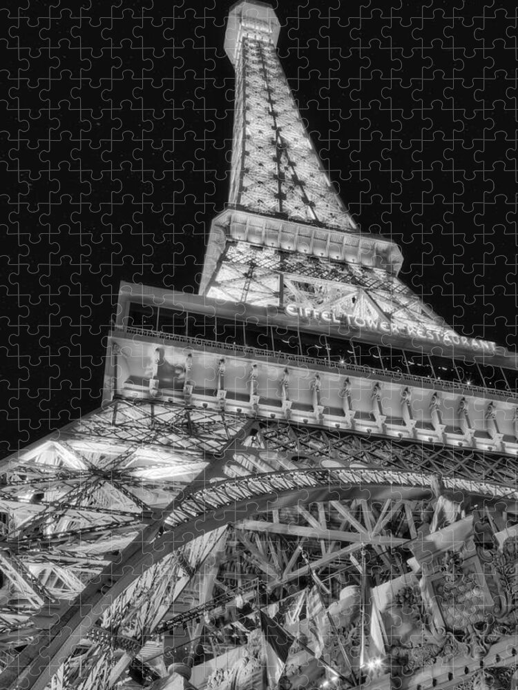 Eifel Tower Jigsaw Puzzle featuring the photograph Beneath The Eiffel Tower by Susan Candelario