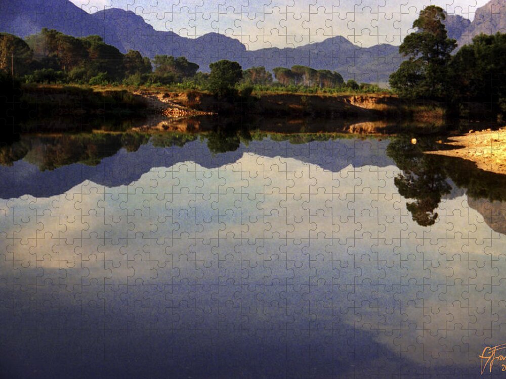 River Jigsaw Puzzle featuring the digital art Berg River Reflections by Vincent Franco