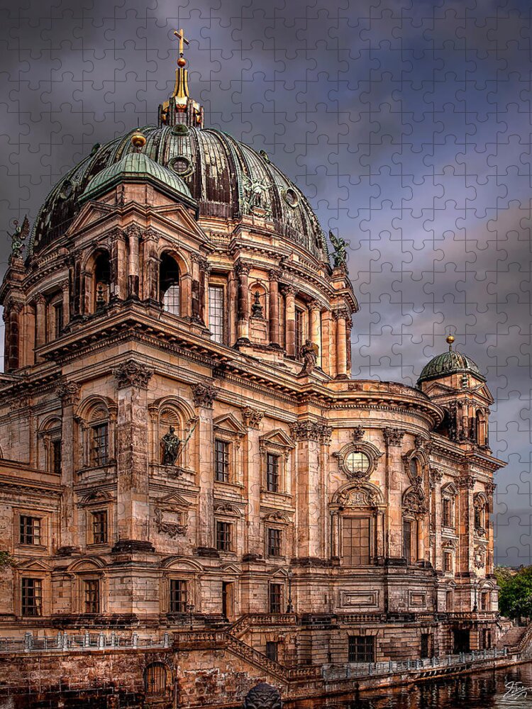 Endre Jigsaw Puzzle featuring the photograph Berlin Cathedral At Dawn by Endre Balogh