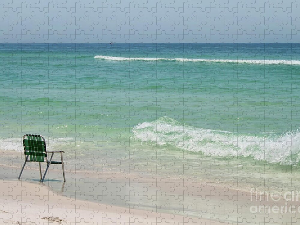 Beach Jigsaw Puzzle featuring the photograph Best Seat by Karen Adams