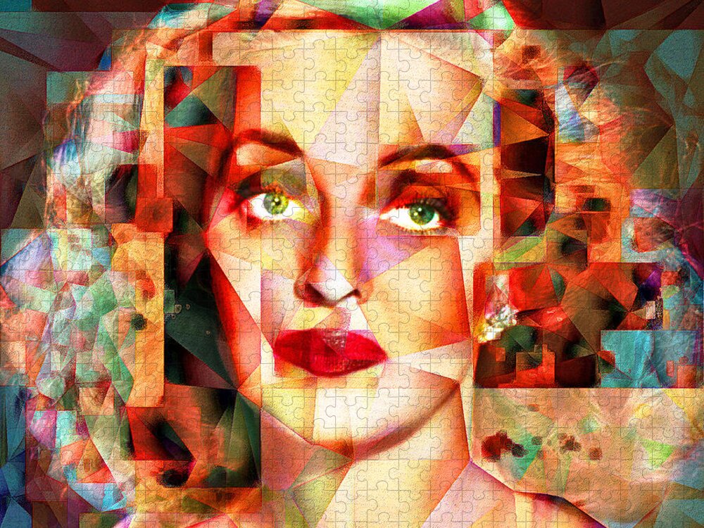 Wingsdomain Jigsaw Puzzle featuring the photograph Bette Davis What Ever Happened To Baby Jane 20170418 square by Wingsdomain Art and Photography