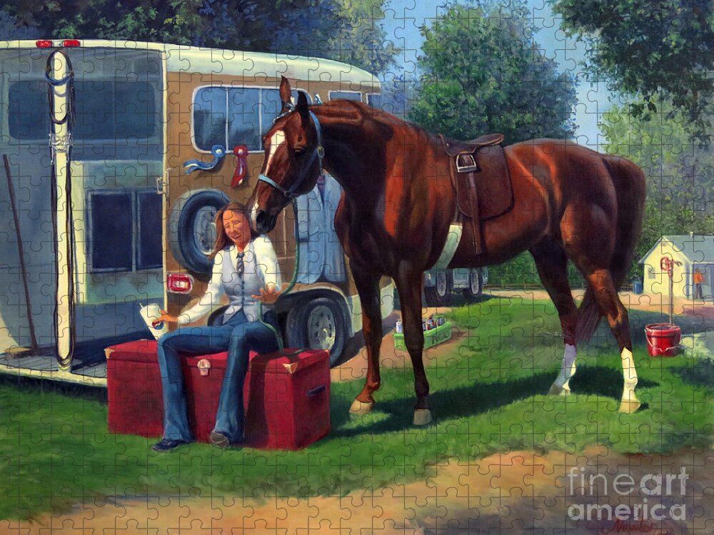 American Saddlebred Jigsaw Puzzle featuring the painting Pepsi Please by Jeanne Newton Schoborg