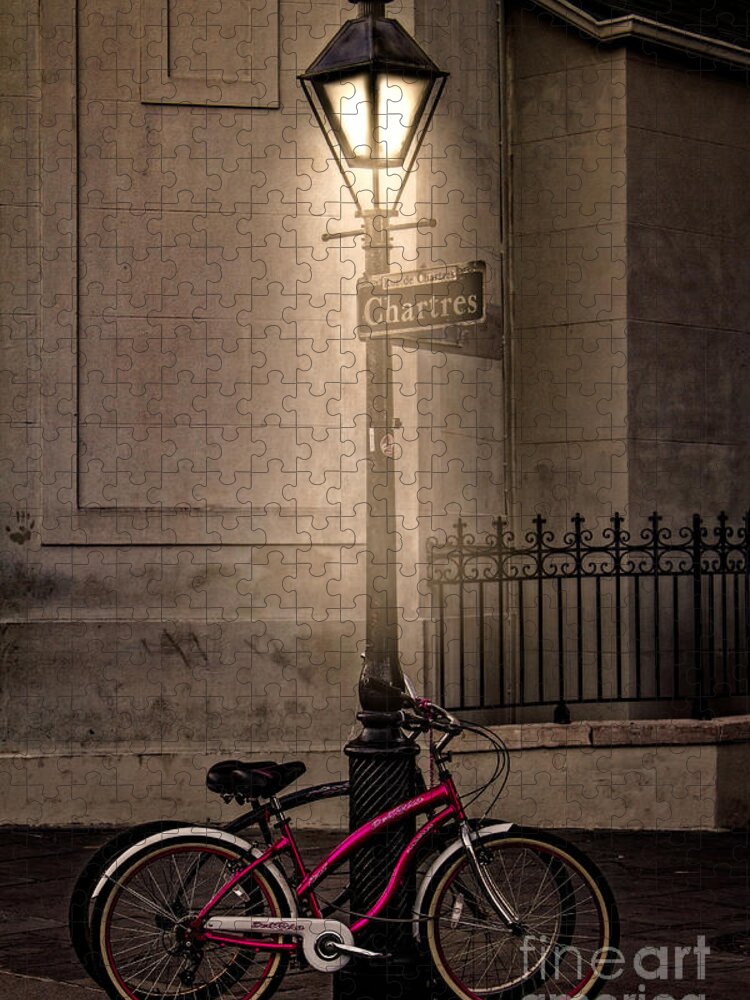 New Orleans Jigsaw Puzzle featuring the photograph Bicycles on Chartres by Jarrod Erbe