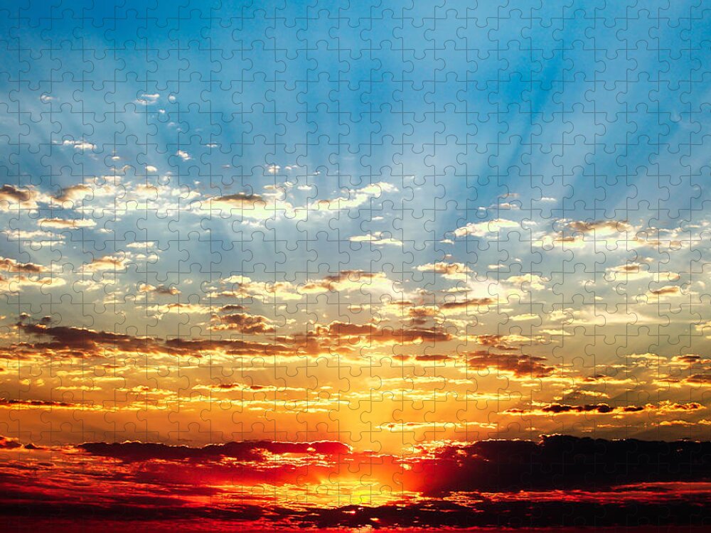 Sun Jigsaw Puzzle featuring the photograph Big Sky by Todd Klassy
