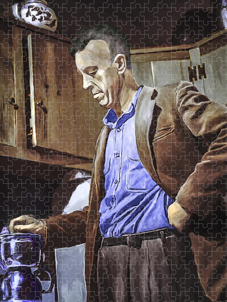 Painting Jigsaw Puzzle featuring the painting Bill Wilson by Rick Mosher