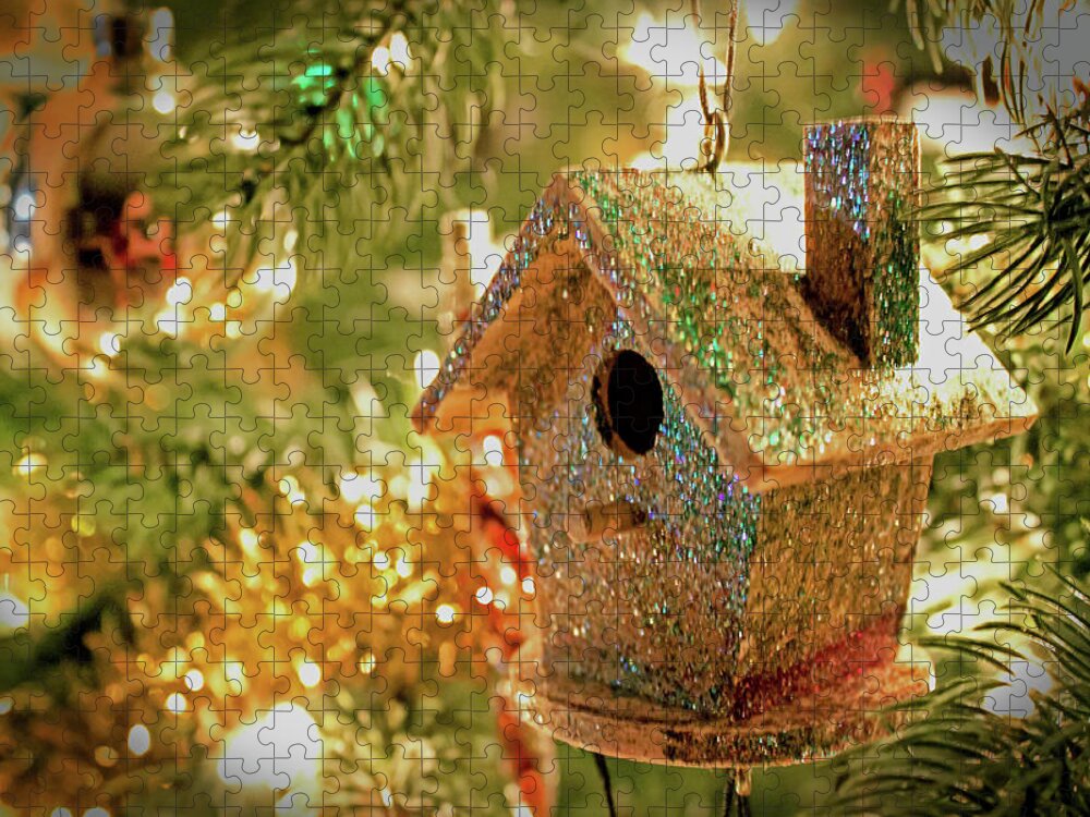 Christmas Jigsaw Puzzle featuring the photograph Birdhouse Ornament by Ira Marcus